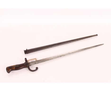 A French model 1874 (Gras) bayonet dated 1878 and scabbard 