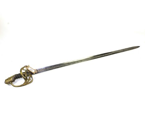 A British 1832 patt 2nd Lifeguards Officers sword, a rare sword with fine blade by Wilkinson, Pall Mall, London (NB no scabba