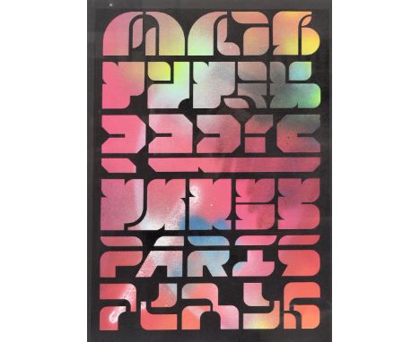 Graham Dews (British b. 1974)UntitledModern art screen print with hand finished spray painted backgroundSigned, dated & numbe