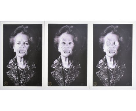 MisterAtich (British)I Have A Dream - The Mortification Of Margaret IIIThree part triptych print setEach signed, titled and n