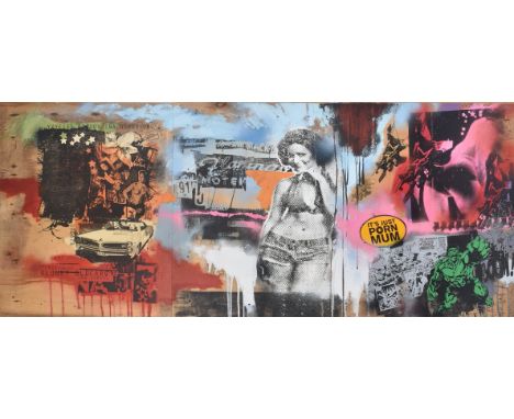 Jim Starr (British b. 1976)Retropop Triptych2011Mixed media and screen print on woodSigned in black marker to the versoAccomp