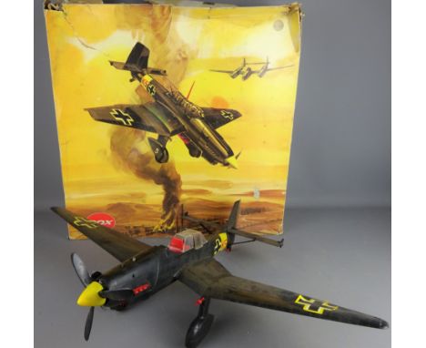 Cox engine powered Ready to Fly Model: Ju87d Stuka in original box, L46cm   Condition Report  Model appears complete, box P C