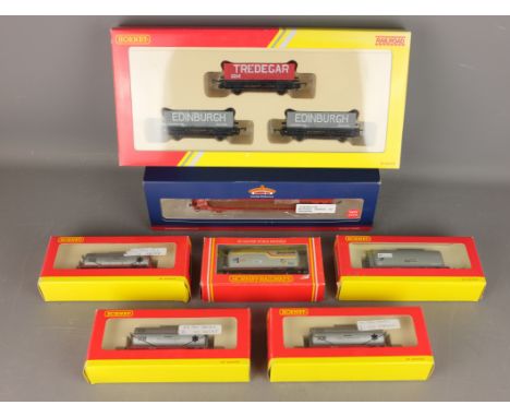 Hornby 00 gauge Coal Wagon Pack, ICI 20t tankers(3), Shell & Carless tanks & Bachmann IPA Twin Double Deck Car Transporter ST