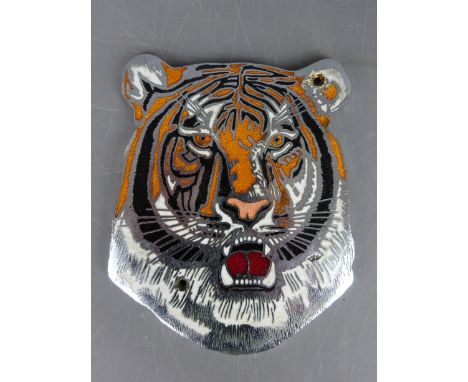 Leyland Tiger Radiator Grille Badge,with coloured enamel decoration, H16cm   Condition Report   Click here for further images