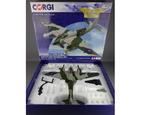 Corgi Aviation Archive 1:32 scale die cast Ltd.ed. model DeHavilland Mosquito FBV1 HX992 EG-r 487 SQN. RNZAF, boxed   Conditi