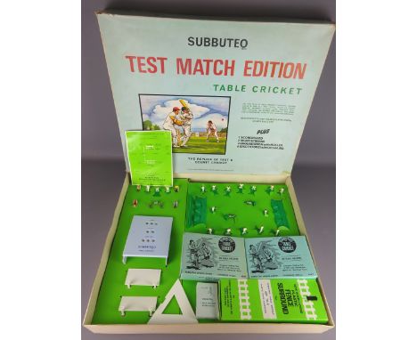 Subbuteo Test Match Edition Table Cricket England v West Indies,comprising cloth pitch, players, score board, sight screens a