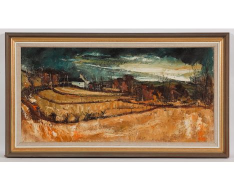* JAMES WATT RGI,
MARGARET'S MILL, KILMACOLM
oil on canvas, signed
46cm x 91cm
Framed
Label verso: T & R Annan & Sons, Ltd., 