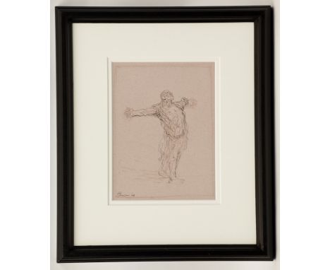 * PETER HOWSON OBE,
ST. FRANCIS
compressed charcoal on paper, signed and dated '08, further signed, titled and dated verso
30