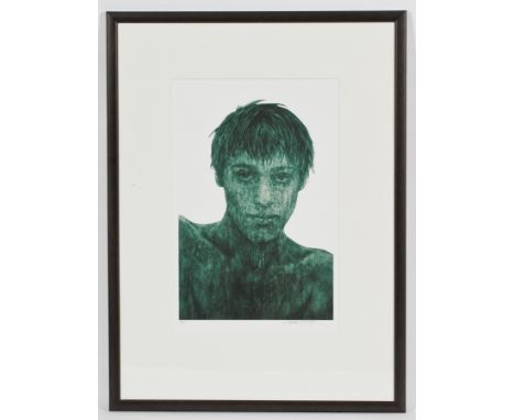 * GRAHAM FLACK,
PORTRAIT OF A YOUNG MAN
artist's proof, signed in pencil and marked A/P
49cm x 32cm
Mounted, framed and under