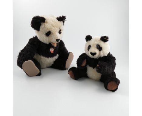 A boxed Steiff replica Panda bear, 1951, with certificate, together with another Steiff panda bear, boxed