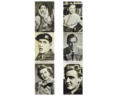 A Collection of British Film Stars Hand Signed Black and White Photos - From The 1940's and 1950's - All Signed In Ink ( 6 ) 