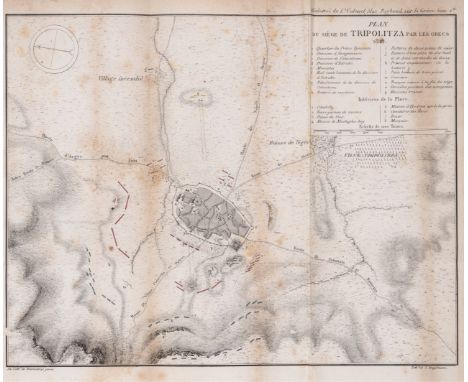 Levant.- Raybaud (Maxime) Mémoires sur la Grèce, 2 vol., first edition, half-titles, 3 folding plans, one with short tear at 