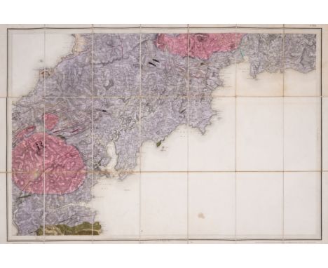 England.- Ordnance Geological Survey.- Mudge (Lt. Col. William) and others. Thirteen numbered sections covering Cornwall, Dev