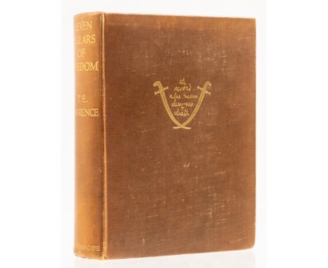 Middle East.- Lawrence (T. E.) Seven Pillars of Wisdom, first trade edition, frontispiece, plates and illustrations, 4 foldin