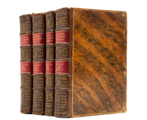 Levant.- Vertot (Abbe De) Histoire des Chevaliers Hospitaliers de S. Jean de Jerusalem, 4 vol., first edition in French, engr