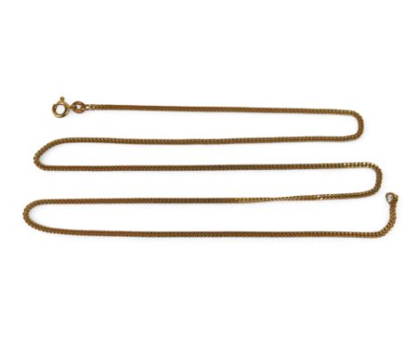 An 18ct gold chain, 58cm long, 8.1g. 