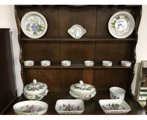 SPODE STAFFORD FLOWERS 13 PIECES TUREENS AND SERVING DISHES