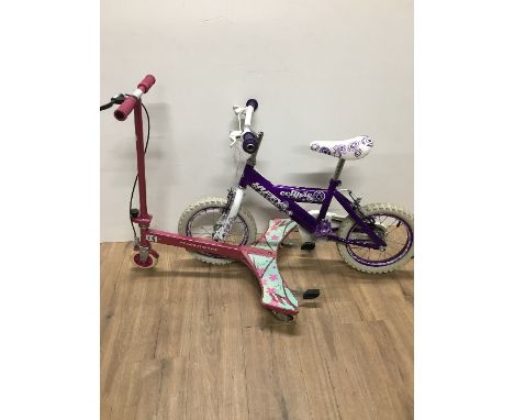 CHILDS BIKE AND SCOOTER