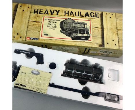 CORGI HEAVY HAULAGE ATKINSON VENTURER, 2 AXLE KING TRAILER &amp; BOILER LOAD, CC12507, boxed
