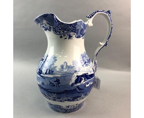 MINTON PART TEA AND DINNER SERVICE, along with a Spode blue and white jug, 305.cm high