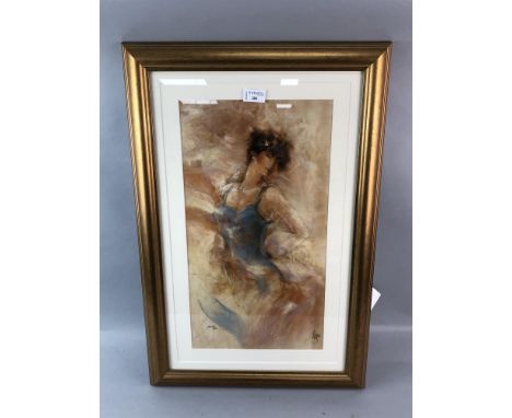 PETER NIXON, ANGEL ON MY SHOULDER giclee print, signed in ink 49cm x 28cm Mounted, framed and under glass