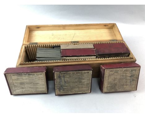 GROUP OF GLASS PHOTOGRAPHIC SLIDES, comprising 10 card boxes with studies of St. Kilda, Glasgow Exhibition, Landscapes, Figur