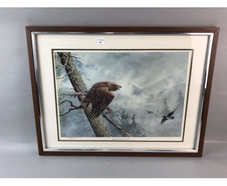 JOHN FYFE FYVIE, BANDITS AT FOUR O' CLOCK colour print, signed 28/250 in pencil 35cm x 50cm Mounted, framed and under glass