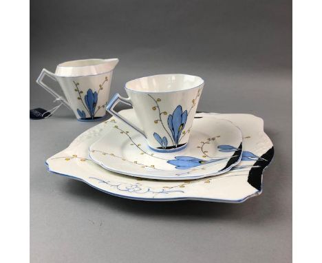 ART DECO CROCUS PATTERN TEA SERVICE