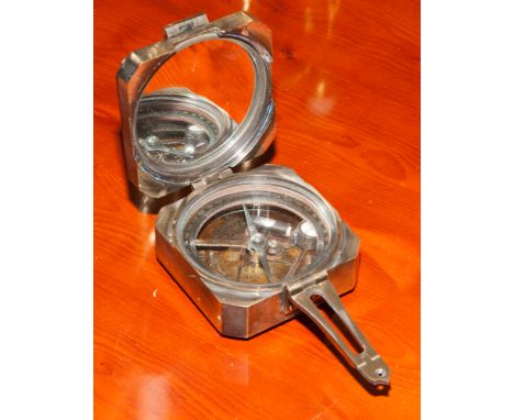 Brunton style brass compass 