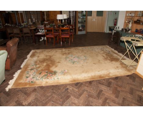 Large gold Chinese carpet