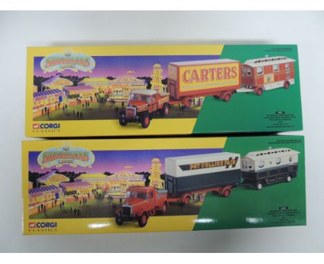 CORGI - The Showmans Range, limited edition: 16501 Carters Scammell Highwayman Ballast with closed Pole Trailer and Caravan S