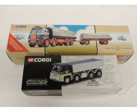 CORGI - 97366 Atkinson 8 wheel Rigid with Trailer and Load Tennant, boxed and 29301 Guy Invincible Arthur R Duckett, boxed (2