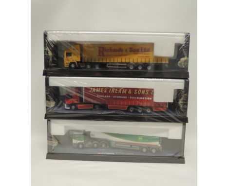 CORGI - Modern Trucks: James Irlam & Sons BP Tanker and Richards & Son Ltd Transport, each in original hard plastic display b