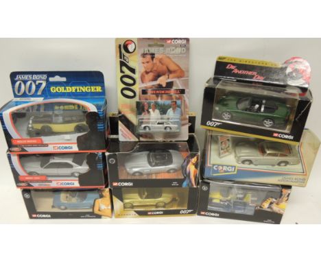 CORGI - James Bond 007: nine modern models in original display boxes including BMW 750i; 04601 Gyrocopter; Aston Martin; BMW 