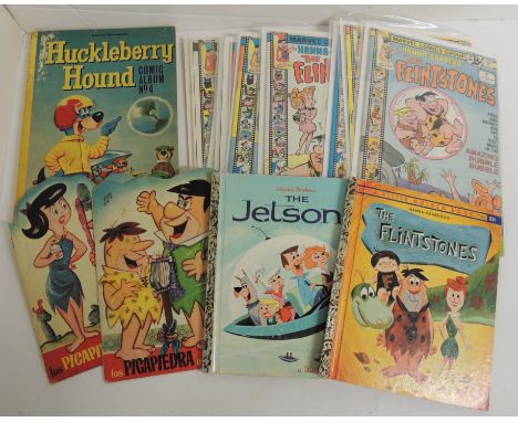 A Huckleberry Hound Comic album no.4 c.1964; nine Marvel Comics Group The Flintstones comics; two vintage Spanish text Flints