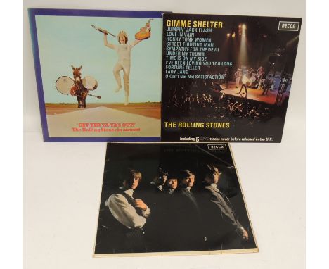 ROLLING STONES - The Rolling Stones Decca mono LK4605; Get Yer Ya-Ya's Out! stereo SKL 5065 and Gimme Shelter, stereo 258.056