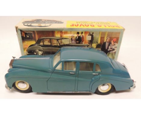 A battery operated Rolls Royce Silver Cloud, Bump and Go action, in original box c.1960's ++light wear to vehicle, the back s