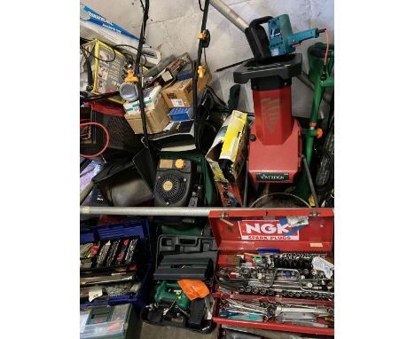 TOOLS - Briggs &amp; Stratton mower, another petrol mower, shredder, assorted power tools and other hand tools, also pressure