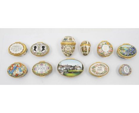 Eleven Halcyon Days enamel boxes (11)&nbsp;