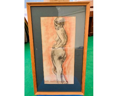 20th Century School. Nude study of a woman, unsigned, pastel, framed &amp; glazed