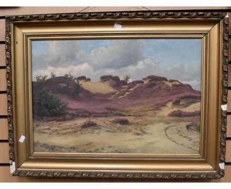 A Kay (British School, early 20th Century, oil on canvas of a wooded stream, 55 x 35cm along with a further oil on canvas of 