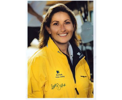 Dee Caffari signed 12x8 inch colour photo. Denise Dee Caffari MBE (born 23 January 1973) is a British sailor, and in 2006 bec