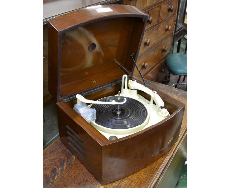 A Pye Monarch BSR cased record player.