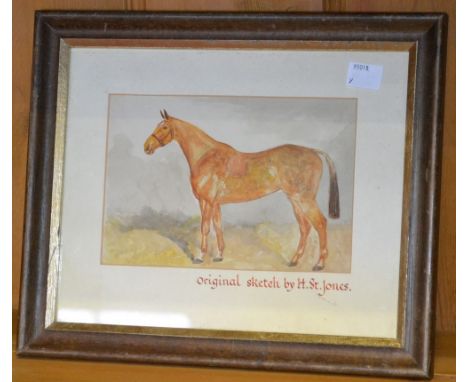 Herbert St John JonesHorse Portrait, Chestnut Huntersigned, watercolour