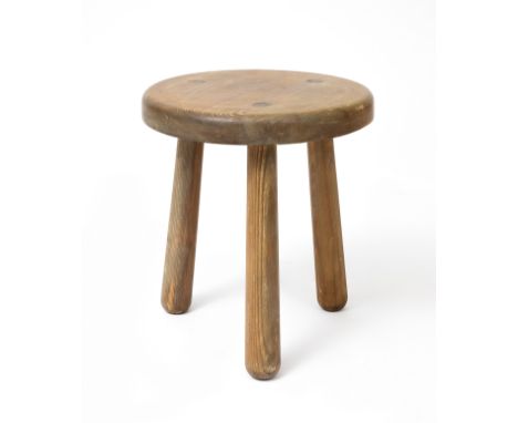 AXEL EINAR HJORTH (Sweden, 1888-1959).Lovö Stool.Wood.With marks of use.Measurements: 45 x 40 cm (diameter).  Stool made of p