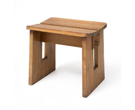 AXEL EINAR HJORTH (Sweden, 1888-1959).Lovö Stool.Wood.With marks of use.Measurements: 44 x 48 x 37,5 cm.Stool made of pine wo