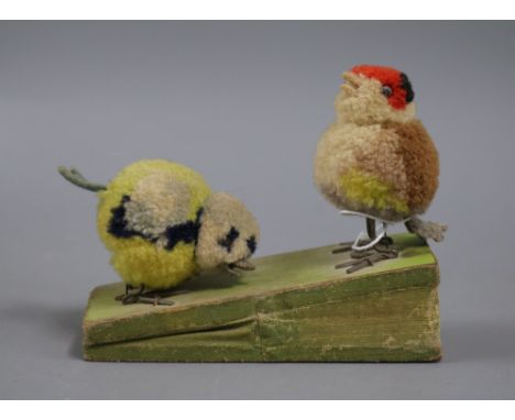 A Steiff Woolly birds on bellows movement, button and label, c.1930