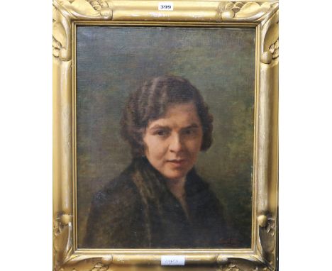 Emile Thys, oil on canvas, Portrait of a lady, signed 49 x 38cm.