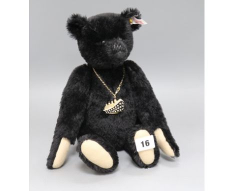 A Steiff 'Pat; and bag and Swarovsky pendant HMS Titanic, limited edition white label, Sue Pearson Exclusive