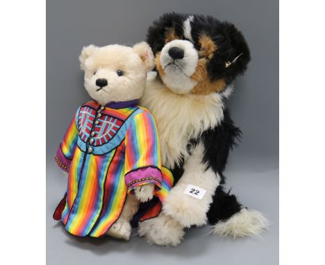 Two Steiff toys: Joseph and Australian Sheepdog, both white tag, with boxes